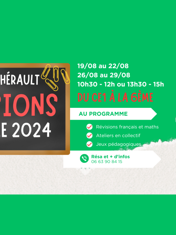 Stage de révisions – été&nbsp;2024